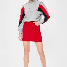 Trendyol красная юбка наконечник Ленточки джинсовая юбка TWOAW20ET0324