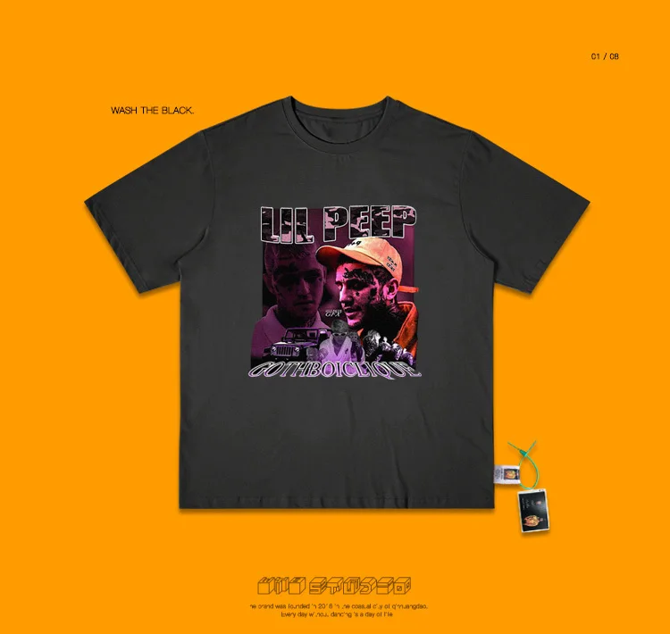 Big Bang хип-хоп Lil Peep Do используется Паровая волна футболка плакат основы короткий рукав для мужчин и женщин Рок