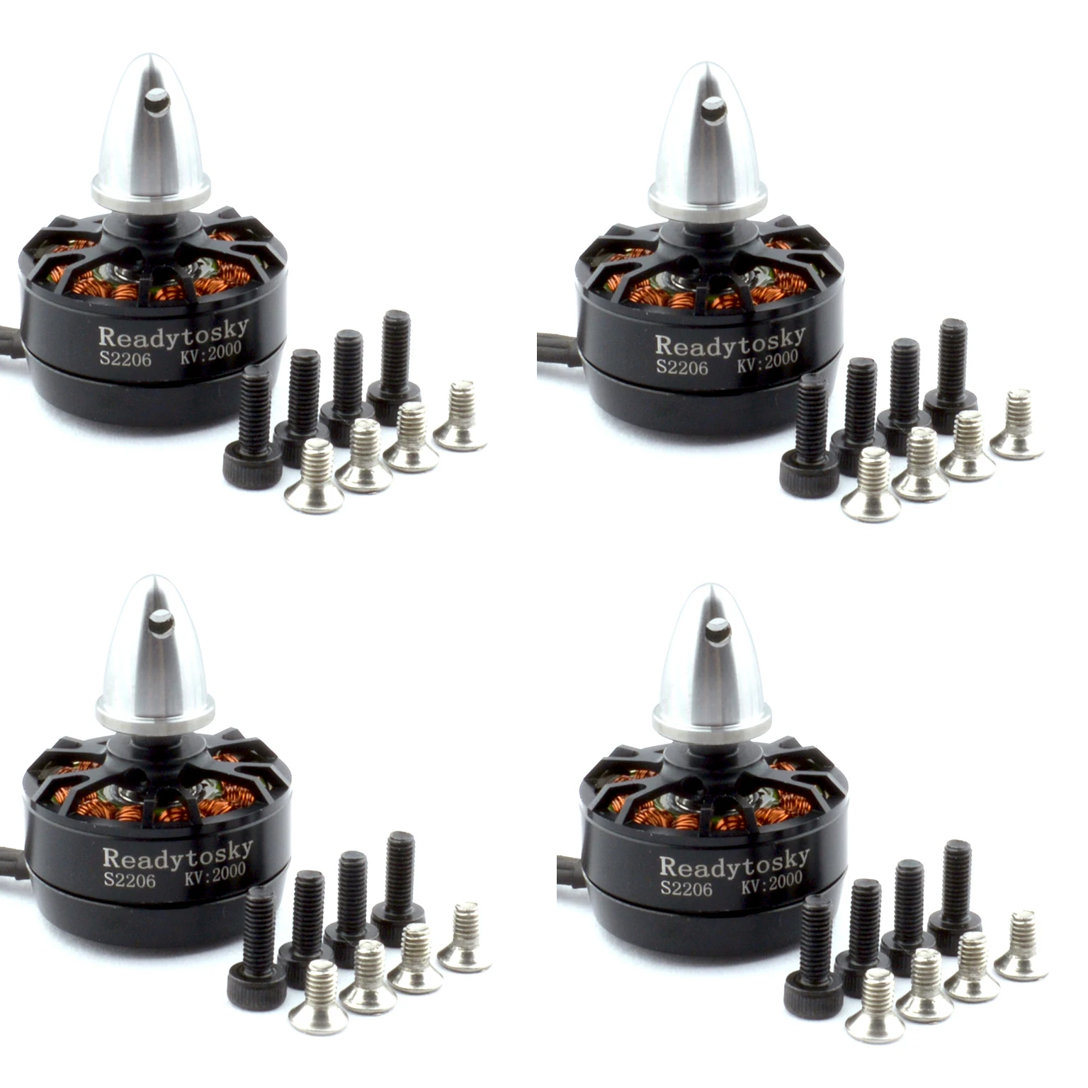 4 шт. S1804 1804 2400KV/2206 2000KV бесщеточный двигатель для радиоуправляемого гоночного дрона квадрокоптера ZMR250 Robocat 270 мм