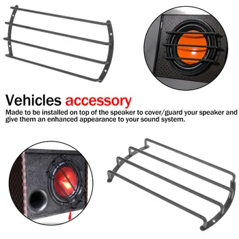 

8" 10" 12" Speaker Cover Car Audio Metal Grille Universal Subwoofer Grill Protector Cover Matte Black Loudspeaker Trim
