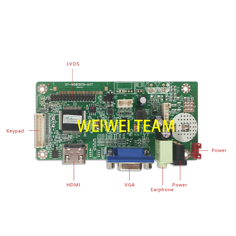 Wisecoco 15 дюймов 1024x600 экран панель M150GNN2 R1 R2 R3 ЖК-дисплей HDMI VGA LVDS драйвер плата широкий угол обзора 80/80/80/80