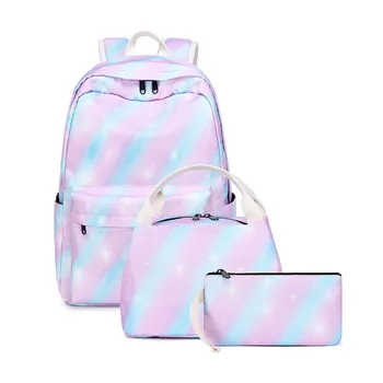 

2020 Girls School Backpack Stripe Schoolbag fit 14inch Laptop Bookbag for Teens Girls Kids School Bags Travel Daypack