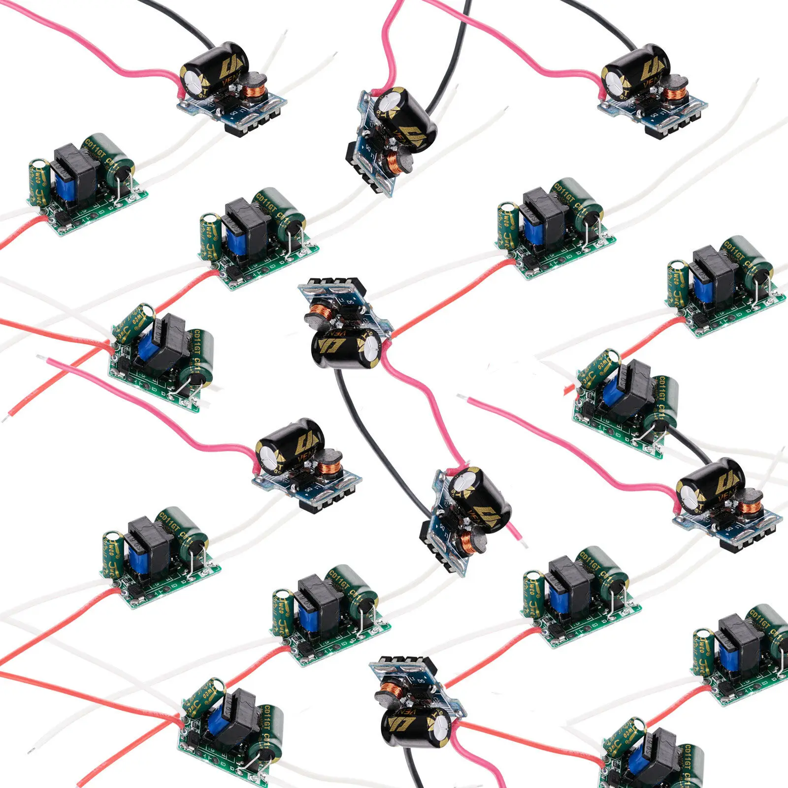 10 шт. 3 Вт 7 Светодиодный драйвер Вход AC 110V 220V DC 12V Питание постоянный ток Напряжение 300mA затемнения светильник