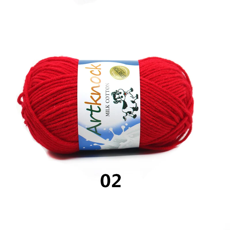 A02 16PCS 16 шт., пряжа для вязания, мягкая, теплая, Детская Пряжа молочного оттенка для ручного вязания, принадлежности для длинного ШТАПЕЛЯ, хлопок, 80%, молочное волокно, 20 - Цвет: A02 16PCS