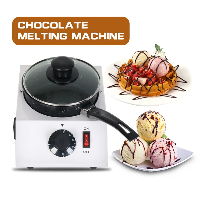 ITOP 40W Mini Electric Chocolate Melting Machine Ceramic Non-Stick Pot Tempering Cylinder Melter Pan 220V（Single Pan） 3