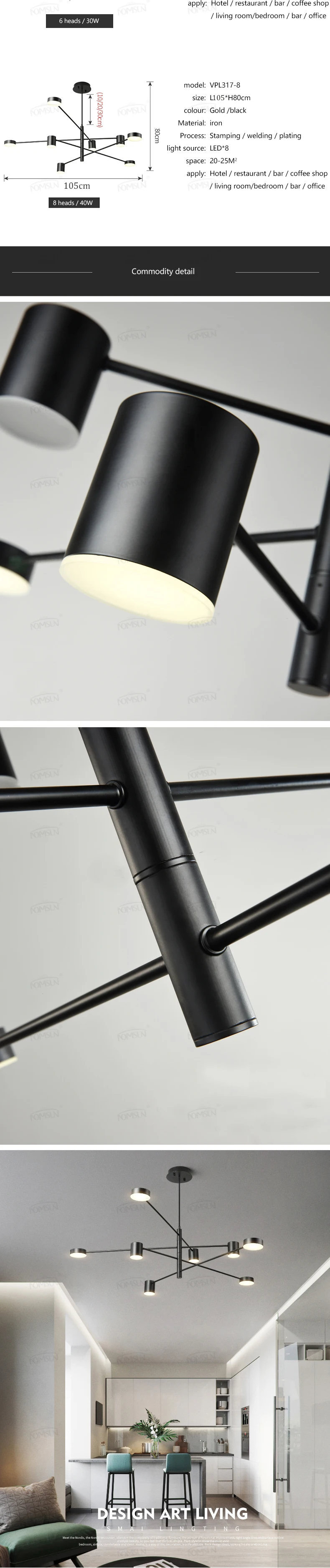 com luzes modernas para sala de jantar,