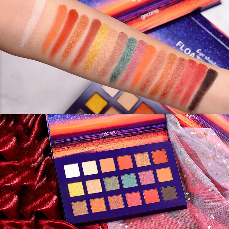 Блестящие тени для макияжа Pallete матовые тени для век Палитра мерцающие алмазные палитра теней для макияжа пигмент косметика TSLM2