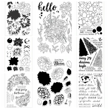 

Flower Clear Stamp/Seals Transparent Silicone for DIY Scrapbooking/Photo Album Craft Decorative Clear Stamp 2020 10