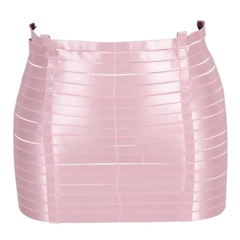 

Sexy Pink Skirt Strappy Harness Belt Hip Bondage Waist Adjust Punk Goth Pole Dance Women Body Harness Lingerie Cage Mini Skirt