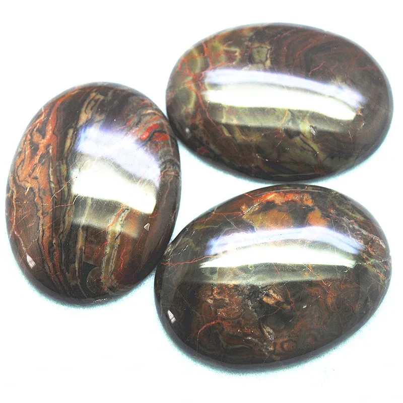 

3PCS Nature Brazil Agate Stone Cabochons Oval Shape 22x30MM 51x38MM Loose Beads Jewelry Accessories Free Shipping Craft Findings