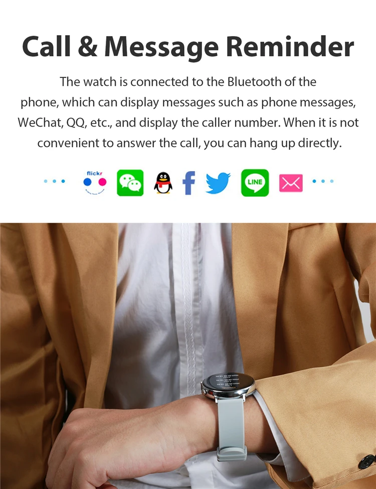 Smartwatch chamada bluetooth relógio inteligente à prova