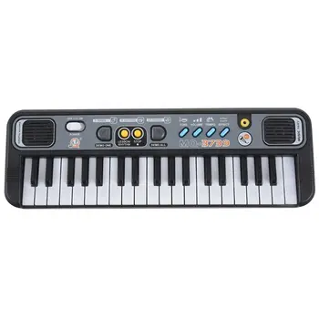 Wielofunkcyjne Mini pianino elektroniczne z mikrofonem Abs dzieci przenośne 37 klawiszy cyfrowa muzyka Electone Keyboard Gift tanie i dobre opinie CN (pochodzenie)