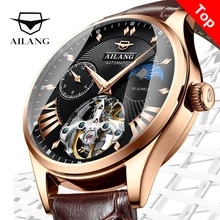 AILANG качественные мужские часы Tourbillon Мужские солнцезащитные/лунные фазный автоматический швейцарские дизельные часы Механ
