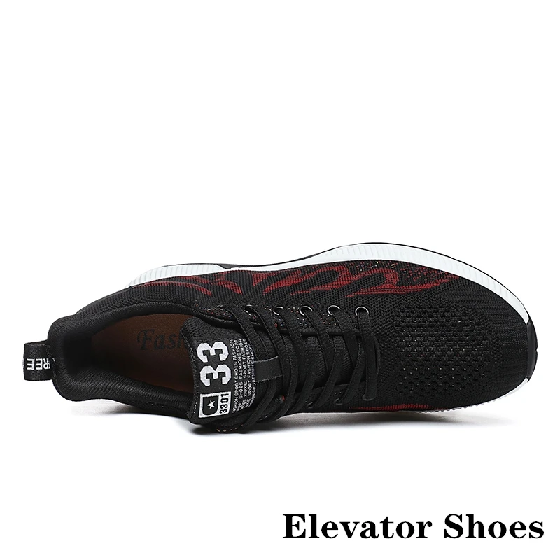 YEINSHAARS Men Elevator Shoes Invisible Height Increasing Spring Summer Casual Sneaker Soft Breathable Young Men Casual Shoes