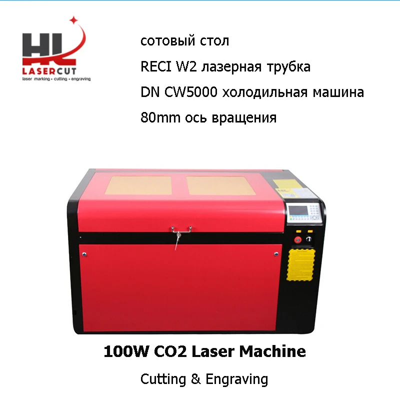 Без налога для России RECI 100W 1060 лазерная резка гравировальный станок CO2 лазерный