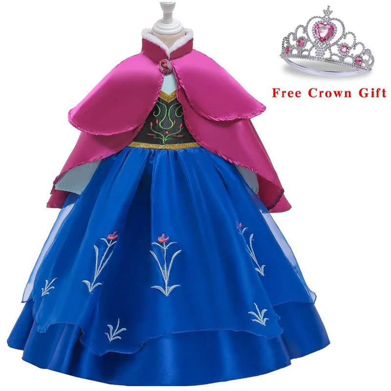 Рождественское платье для маленьких девочек; карнавальный костюм Анны и Эльзы; летнее платье принцессы для девочек на День рождения; Vestidos; для детей 2-10 лет - Цвет: as pictures