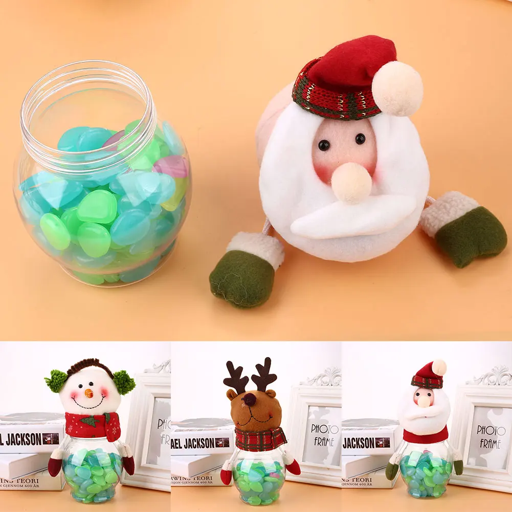 

Christmas Candy Sugar Box Santa ELk Xmas Bottle Jar Gift Container Supplies