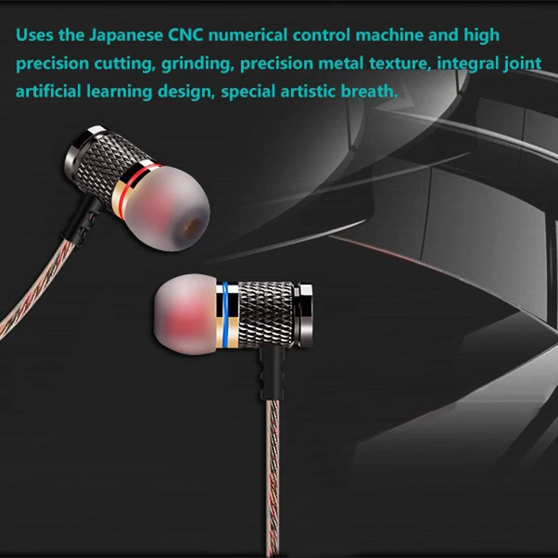 QKZ DM6 вкладыши 3,5 мм наушники металлические 3D тяжелый бас качество звука наушники спортивные наушники для всех телефонов