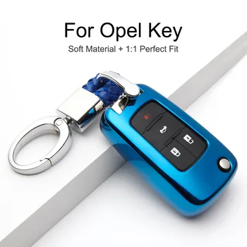 

Soft TPU Car Key Case Cover For Opel Insignia Mokka Vivaro Meriva B Astra J H K Gtc Corsa Antara Car Accessories Keyring Chain
