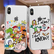 Фильм Pixar Toy Story 4 Forky Bunny Woody Alien Buzz Lightyear Rex Jessie мягкие чехлы для телефонов iPhone X XR XS MAX 5 6S 7 8 Plus