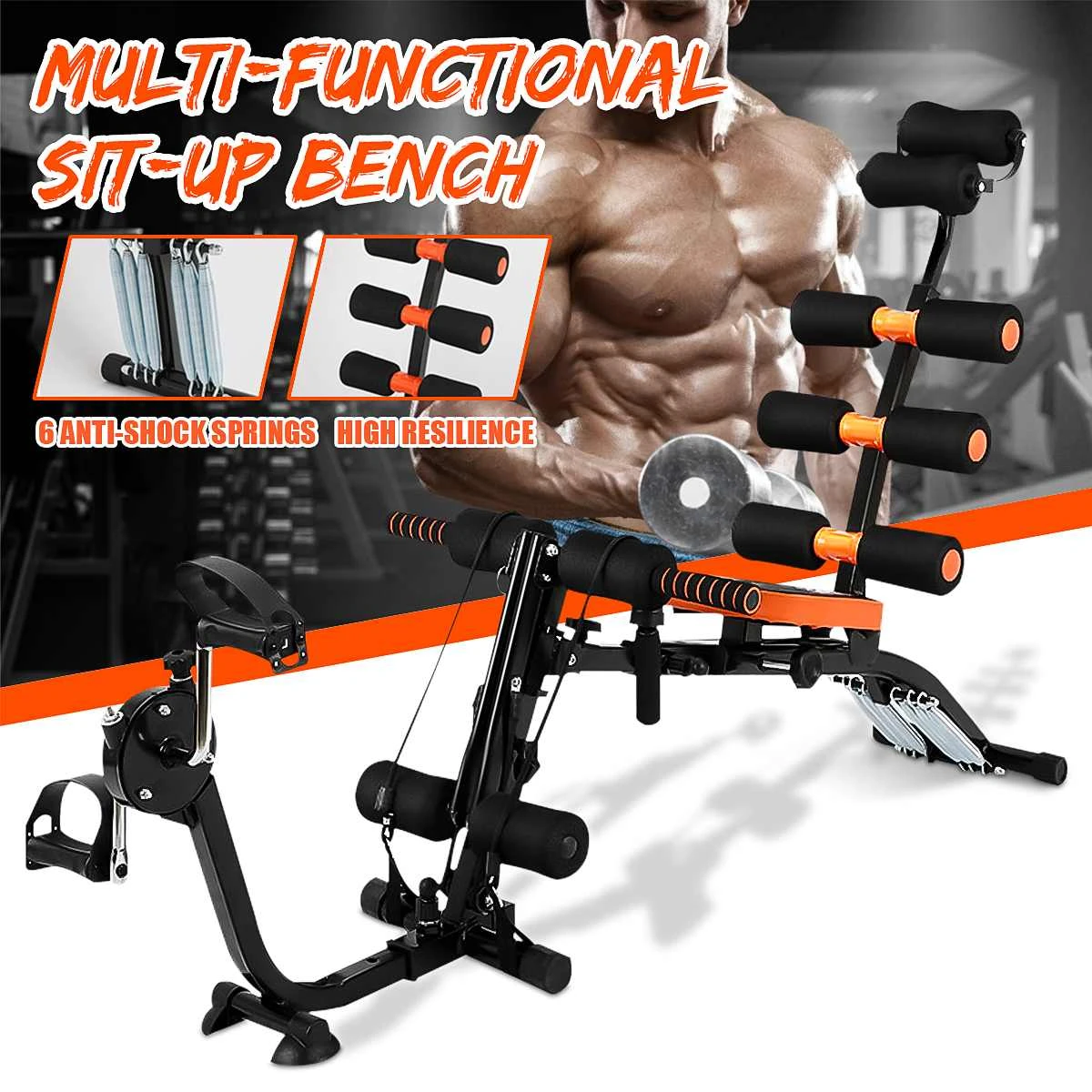US $79.48 Multifunction Sit Up Benches Training Muscles Fold Fitness Machines Home Workout Bench abdominal Exerciser Equipment US AU Stock