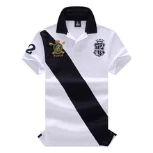 Polo de manga corta para hombre, camiseta informal a la moda, de alta calidad, de algodón bordado, de marca, talla grande