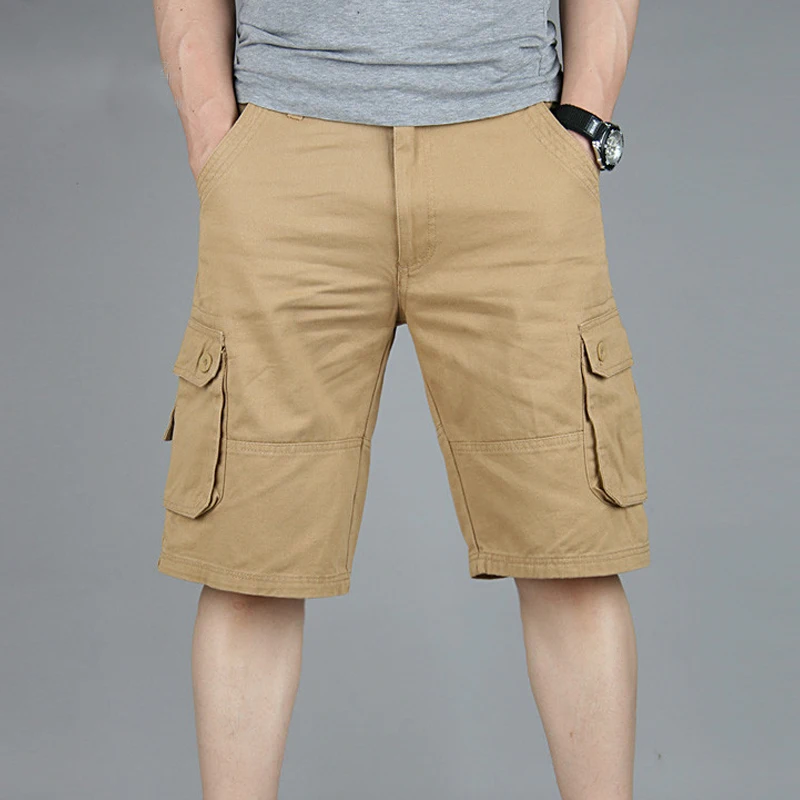 Cargo Shorts Men Summer Casual Mulit-Pocket Shorts Men Joggers Shorts Trousers Men Breathable Big Tall 42 44 46 Large Size