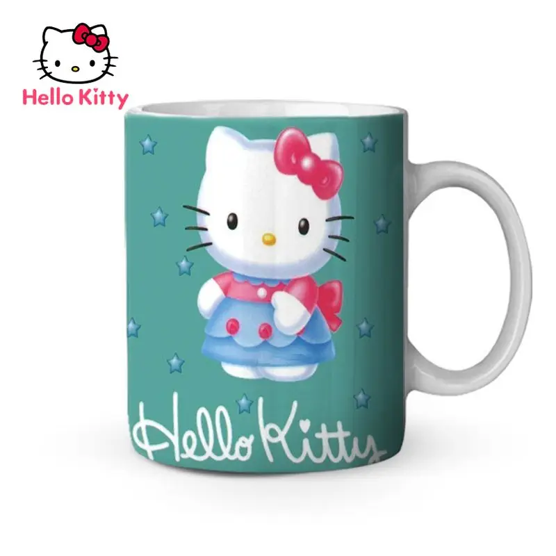 Модная мультяшная керамическая чашка Hello Kitty меняющая цвет простая трехмерная