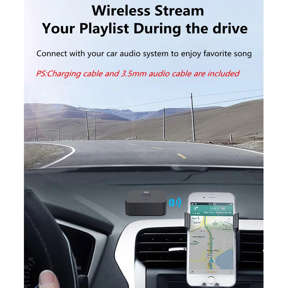 NFC Bluetooth 5,0 приемник 3,5 мм AUX RCA Jack Hifi беспроводной адаптер и микрофон Громкая связь вызов Bluetooth автомобильный аудио приемник
