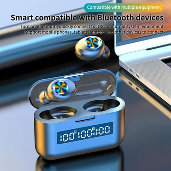 

TWS Bluetooth Wireless Earphones True Sports Headphone with Mic Gaming Headset Waterproof Earbuds for Xiaomi Huawei Oppo Iphone