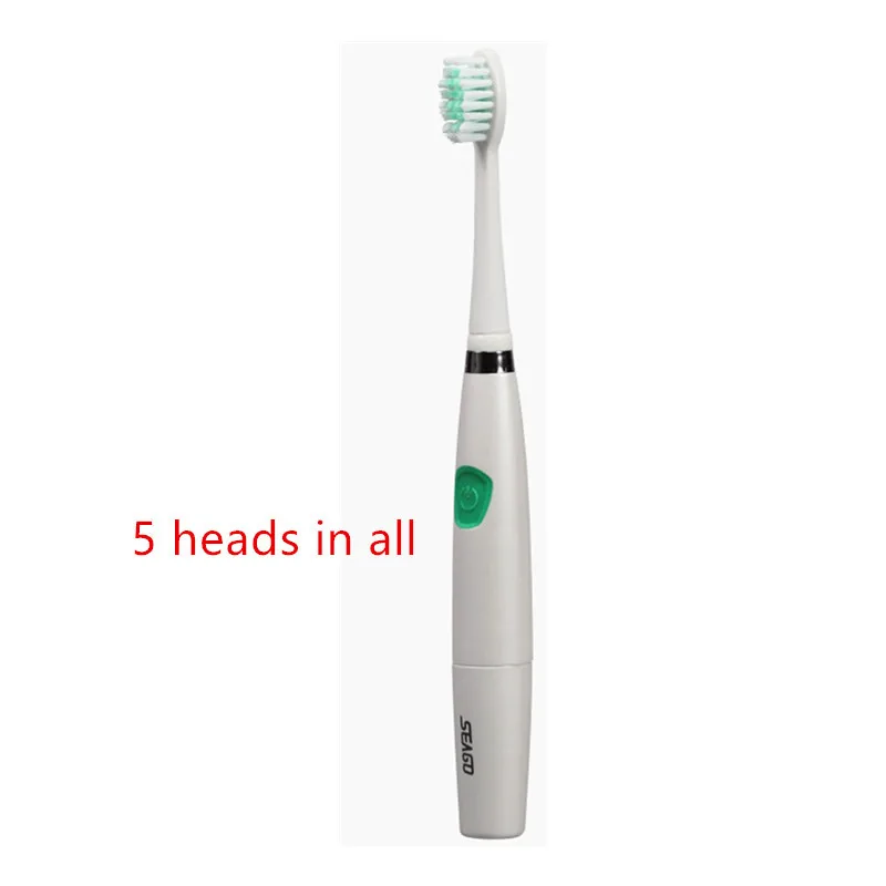 thumbnail image 1 of Cepillo de dientes eléctrico sónico Seago Blanquea los dientes Protege las encías Temporizador de 2 minutos Cepillo de dientes de viaje lavable 3 cabezales de cepillo, 1 of 5