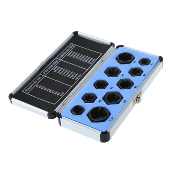 

Damaged Nut Bolt Remover Stud Extractor Set 9-19mm Broken Bolt Removal Kit