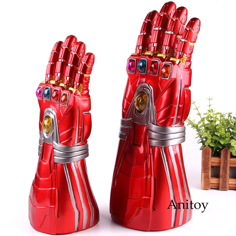 Мстители Endgame Железный человек Nano Infinity War Косплей рукавица со светодиодный светильник перчатки Marvel фигурка ПВХ коллекционная игрушка