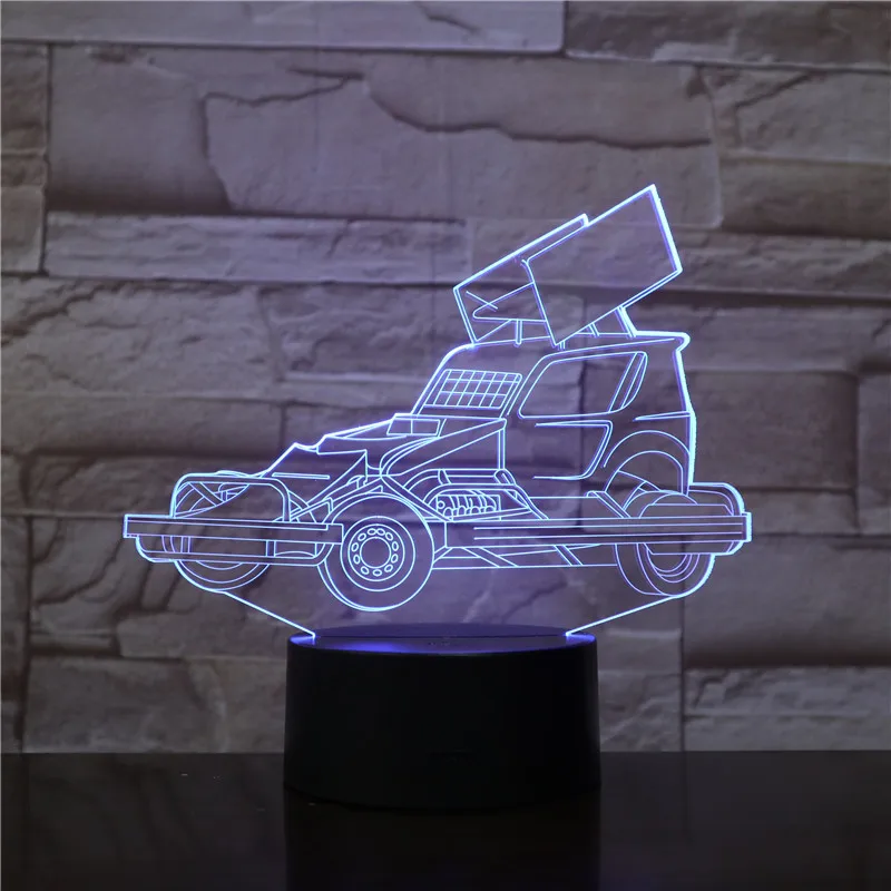 Тяжелый грузовик автомобиль 3D Акриловый ночник USB светильник для сна 3AA батарея электрический стол лампа Декор для спальни детский подарок на день рождения 1970