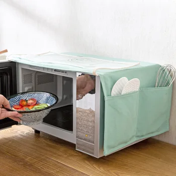 

Household Oven Oil-proof Cover Towel Fabric Kitchen Microwave Cloth Cover Dust Cotton and Linen Microwave Modern Blending R4