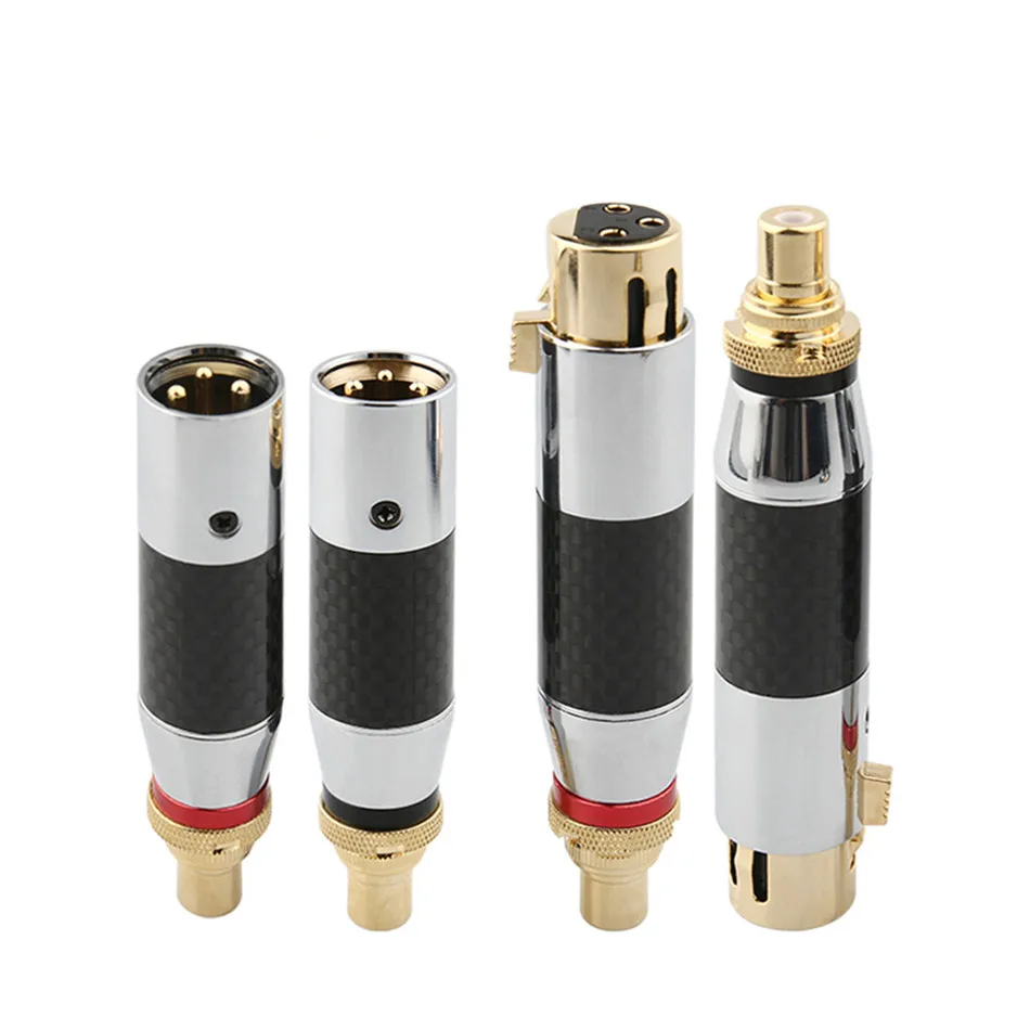 RCA к XLR 3-контактный разъем из углеродного волокна медь RCA аудио разъем спикер разъемы Женский Мужской конвертер XLR микрофон XLR кабель