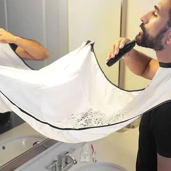 

Men's Facial Hair Barber Shaving Clothing Apron Beard Scarves Hair Shave Apron Washable Waterproof Cloth Household Cleaning