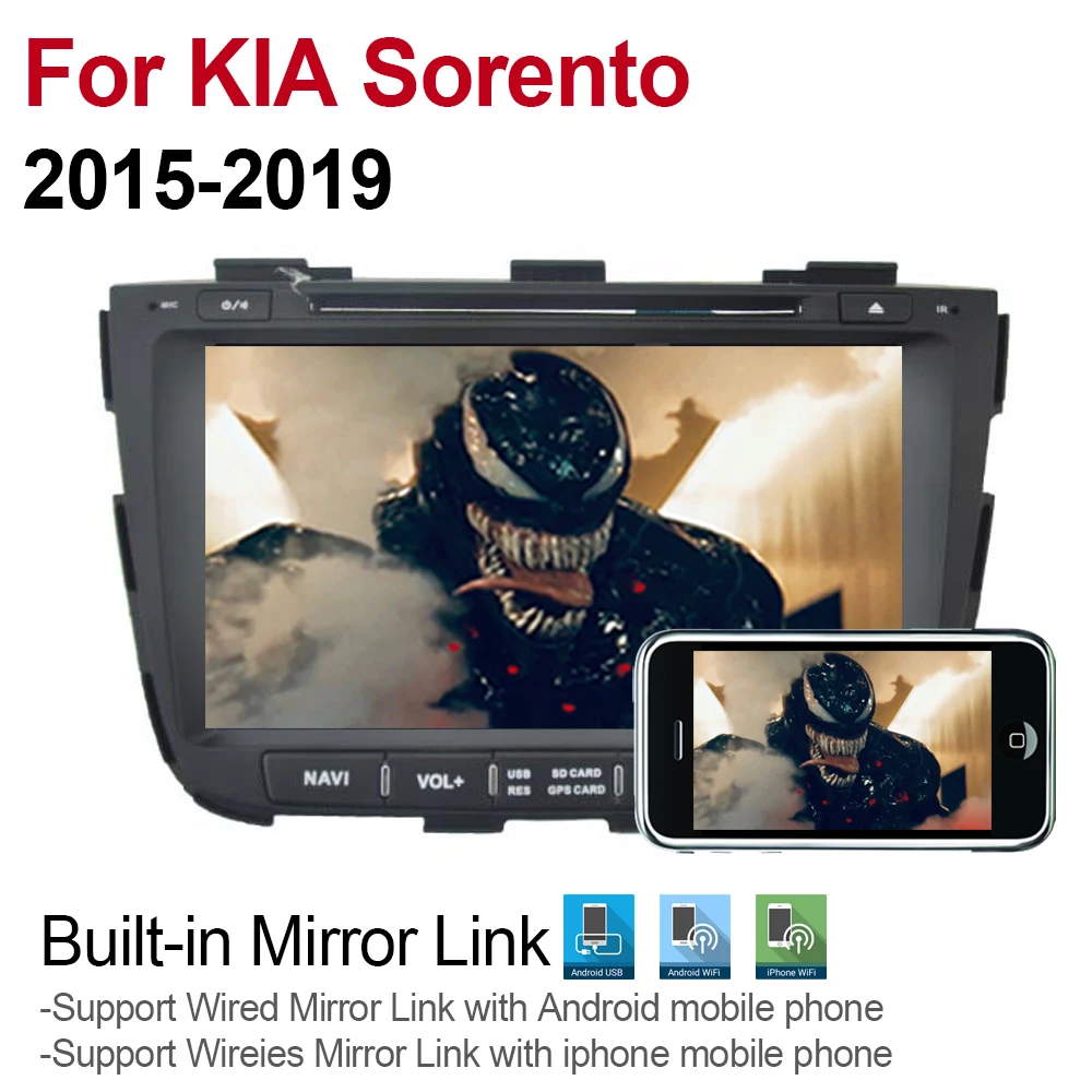 Для KIA Sorento 2 DIN Автомобильный Android 9 gps Navgiation мультимедийная система Bluetooth радио усилитель
