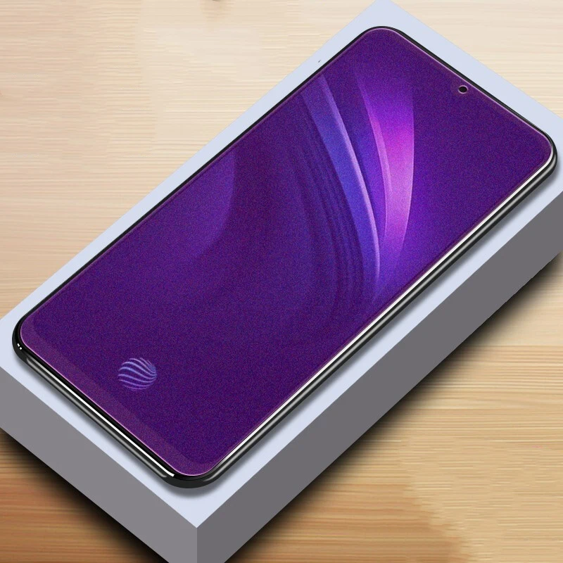Полное покрытие матовое анти синее закаленное стекло для IQOO 5 Z1 Z1X Pro U1 3 Neo 5G защита