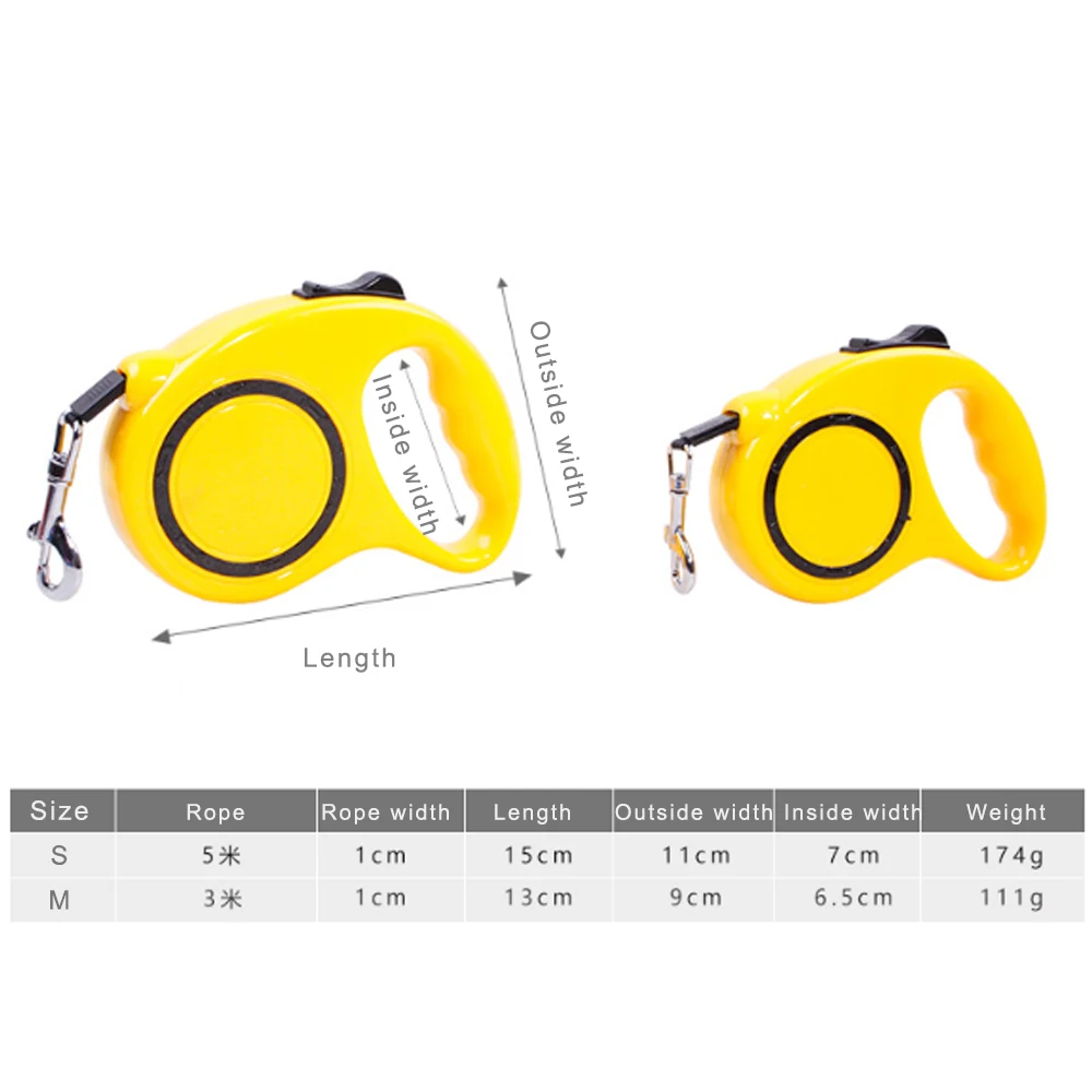 Выдвижной поводок собаки гибкий Щенок Кот тяговых канатов автоматический для