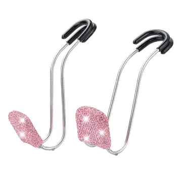 

2pcs Seat Headrest Hooks Bling Rhinestone Back Hanger Parts Replacement