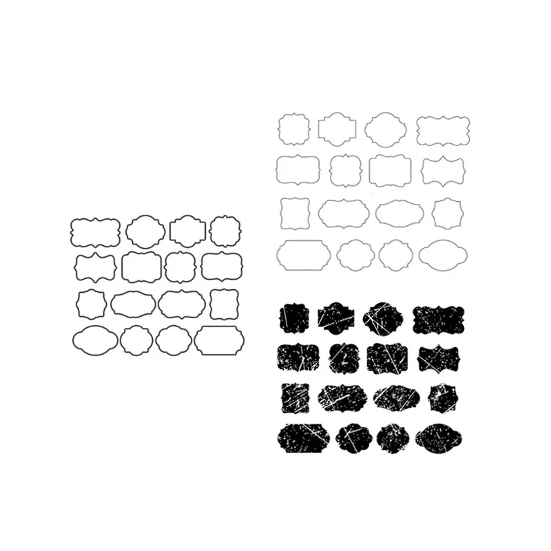 

Metal Cutting Dies and Rubber Stamps Geometry Shape Frame Background Scrapbooking Craft Die Cut Stencil Card Make 2019 New Dies