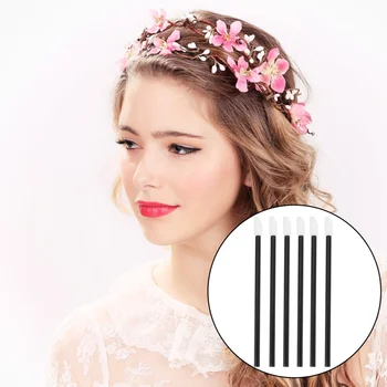 

200pcs Disposable Lipstick Brushes Hollow Lip Gloss Applicators Sticks Makeup Tools (Pink)