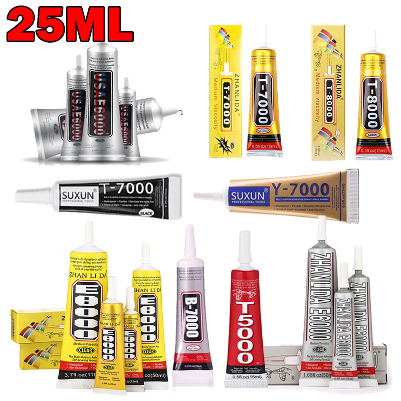 25ml B 7000 Glue E8000 T7000 Multi Purpose Glue Adhesive Epoxy Resin Repair Cell Phone Lcd Touch Screen Super Glue 1pcs Aliexpress