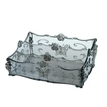 

Transparent Makeup Organizer Office Organizer Box Cosmetic Plastic Storage Box Desk Bathroom Cosmetic Storage Case