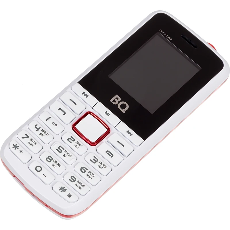 Mobile phone BQ One Power 1846 32 MB white/red 2Sim 1.7" TN 128x160 0.3Mpix