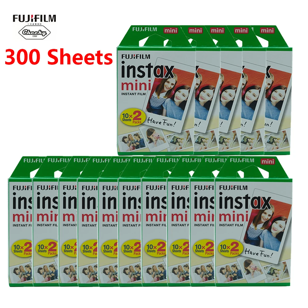 Белая Мини-пленка Fujifilm 20 листов для Fuji Instax instant camera, фотобумага для instant Mini 9 8 7s 25 50s 9 90 - Цвет: 300 Sheets