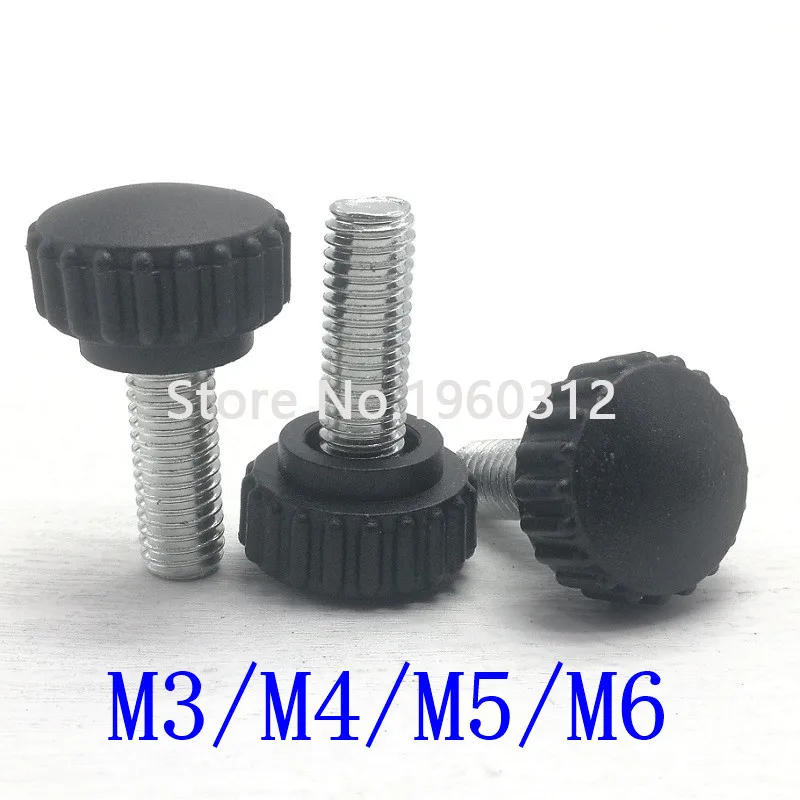 5pcs M5 x 30mm Thumb Screws Knurled Hand Screws 304 Stainless Steel Replacement 