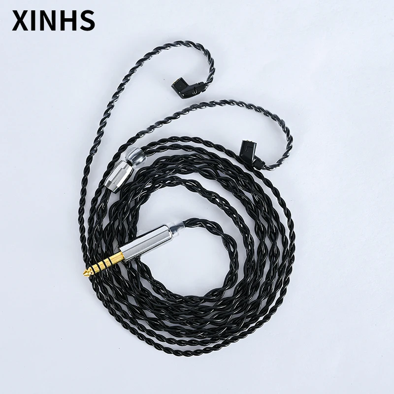 

4 Core High Purity Silver Plated Copper Wire 2.5/3.5/4.4MM With MMCX/2PIN/QDC/TFZ For Audio HIFI Headphone Upgrade Cable