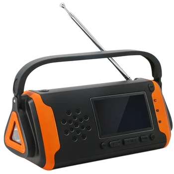 

USB Charger Dynamo Emergency Radio Hand Crank Multifunctional SOS Alarm Flashlight Household Solar Powered Power Bank Outdoor